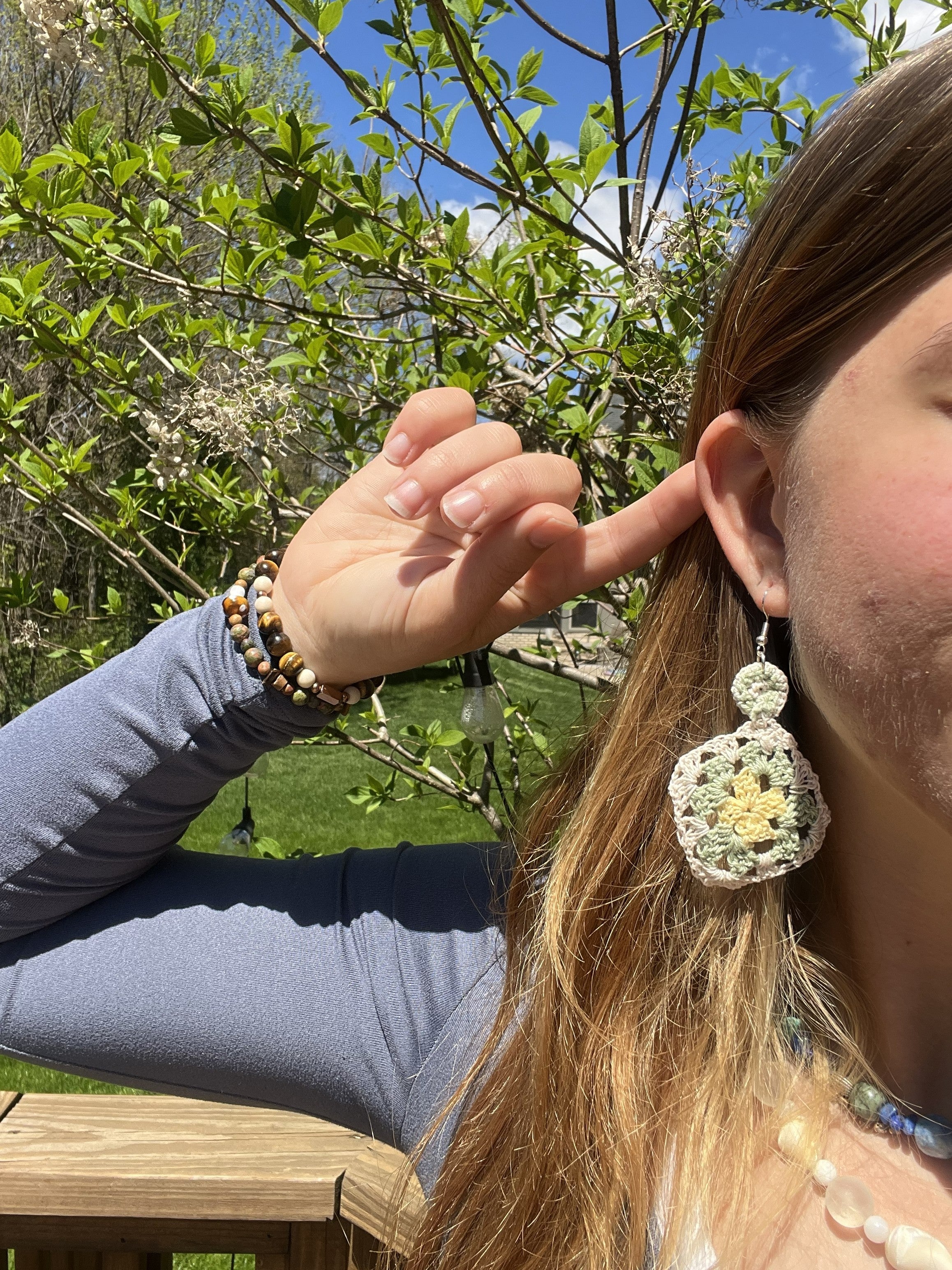 Granny Square Earrings