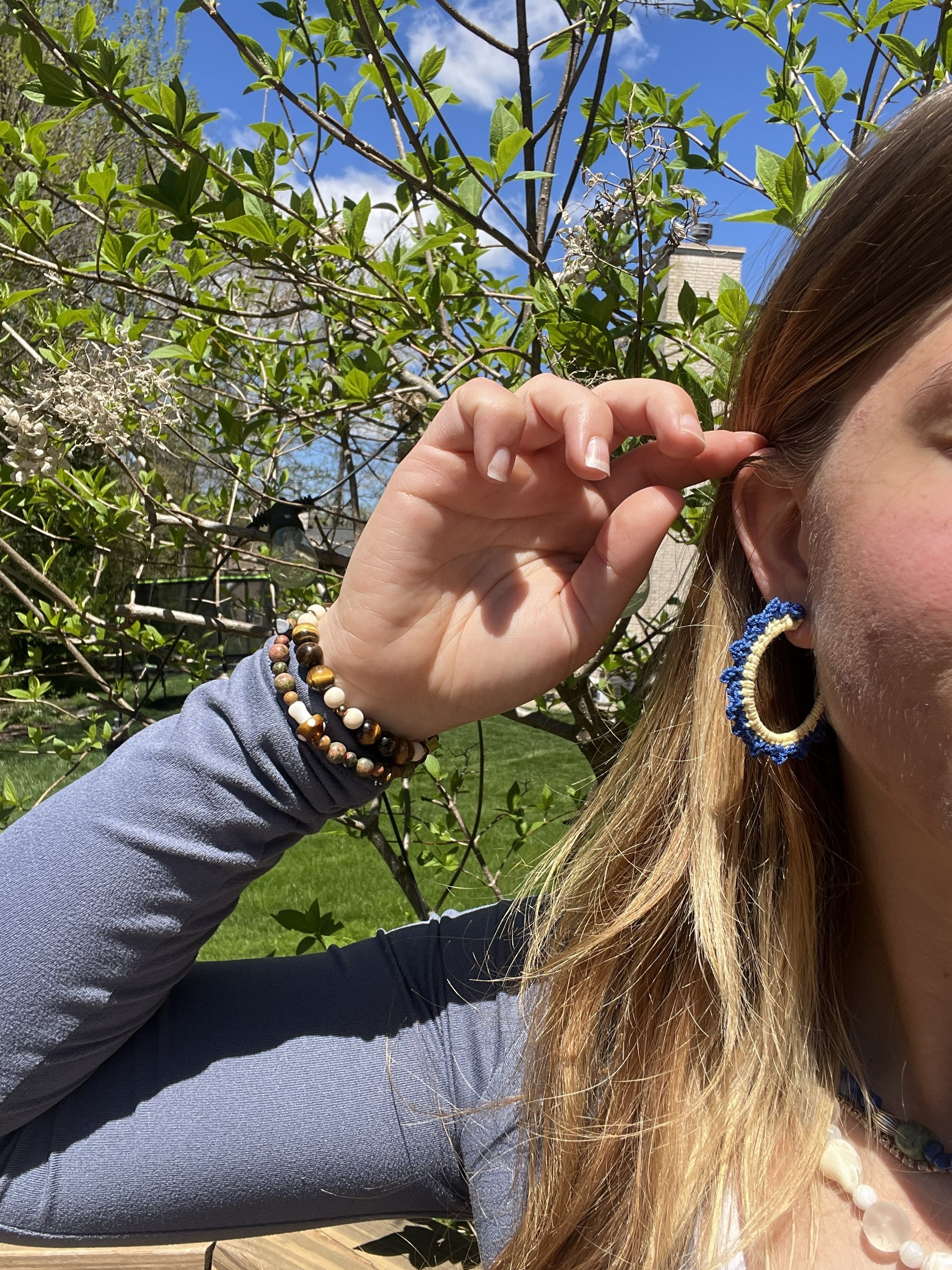 Maize n Blue Earrings